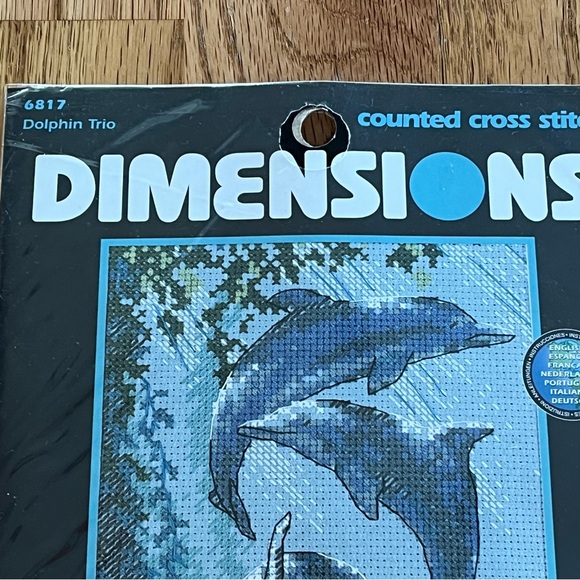 NWT Dimensions Dolphin Trio Counted Cross Stitch Kit - Picture 8 of 11
